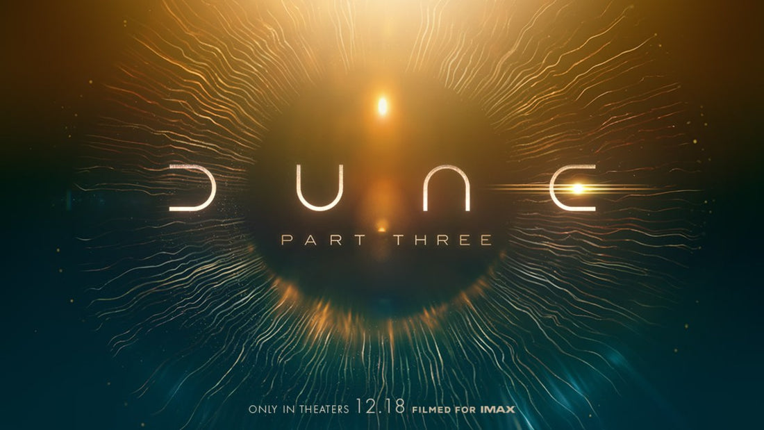 Dune: Part Three title art with golden light