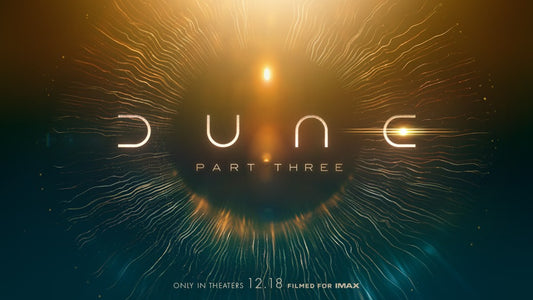 Dune: Part Three title art with golden light