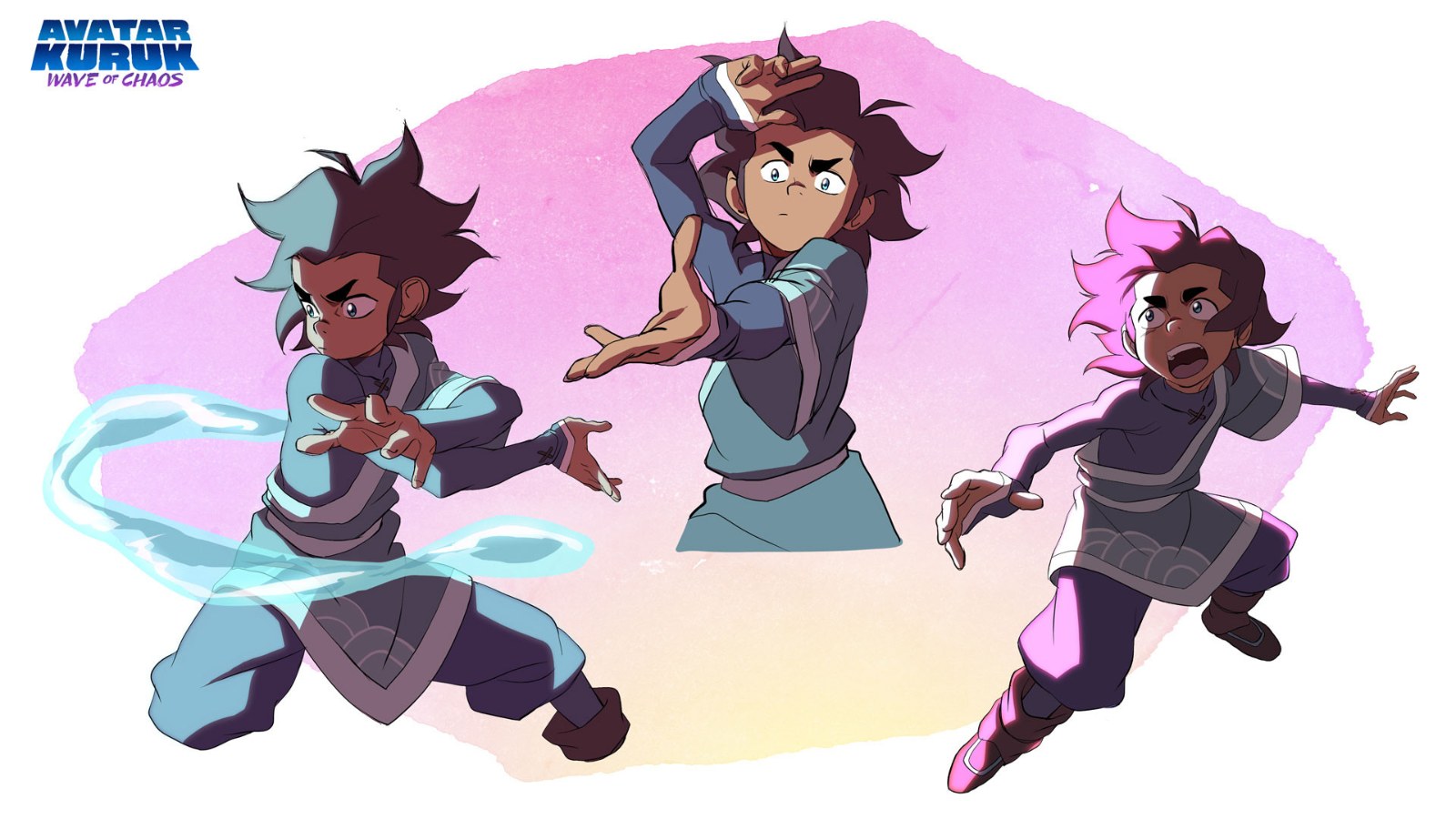 First-look character art of teenage Avatar Kuruk waterbending