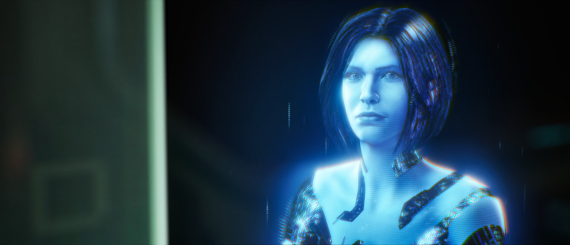 Cortana glowing blue in Halo: Campaign Evolved