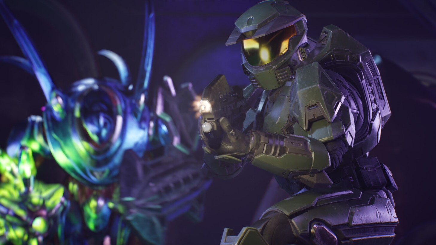 Master Chief fights the Flood in Halo: Campaign Evolved