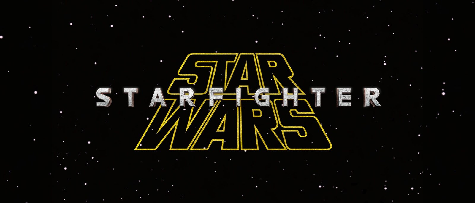 Star Wars: Starfighter title art on a starfield